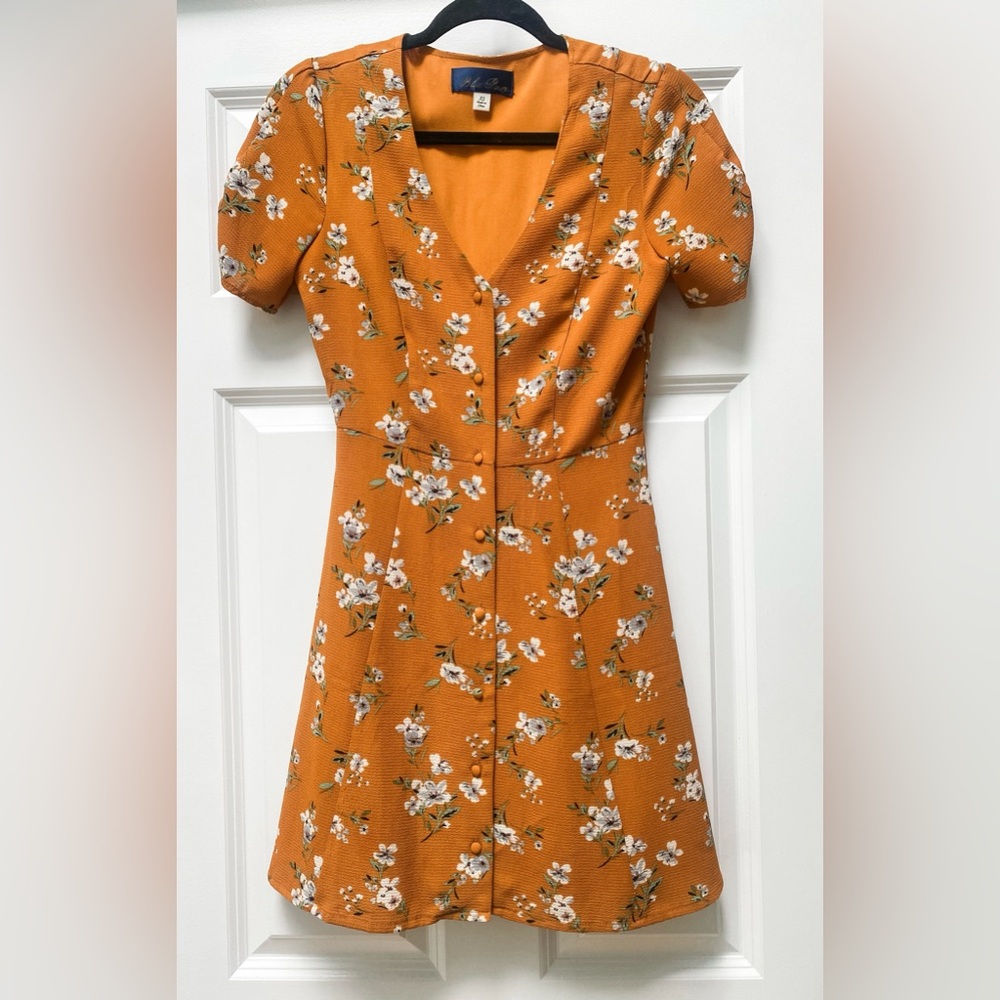 FRANCESCA’S | Button down dress with bow in back